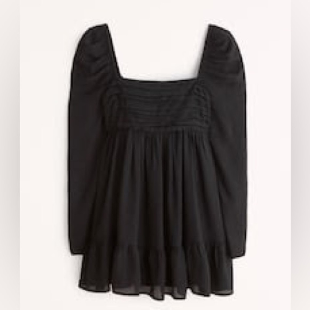Abercrombie Long sleeved ruched mini babydoll dress XL Petite